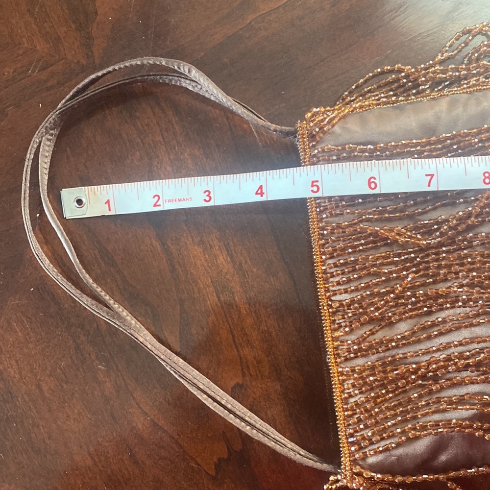 🦊 Cache brown beaded evening bag. - Picture 5 of 7
